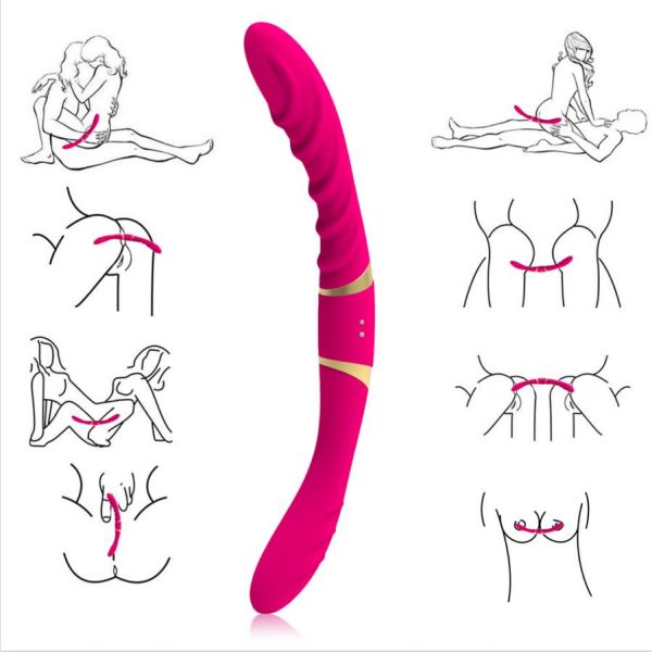 Mina Çift Taraflı Anal ve Vajina12 Mod  Mor Vibratör