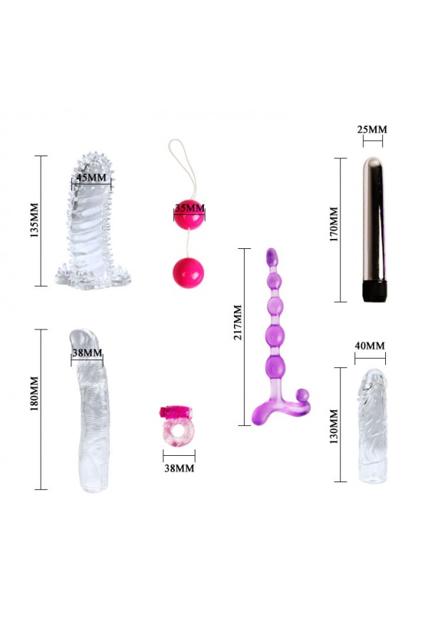 Fantasy Kıt Penis Kılıfı Vibratör Ve Boğumlu Anal Plug