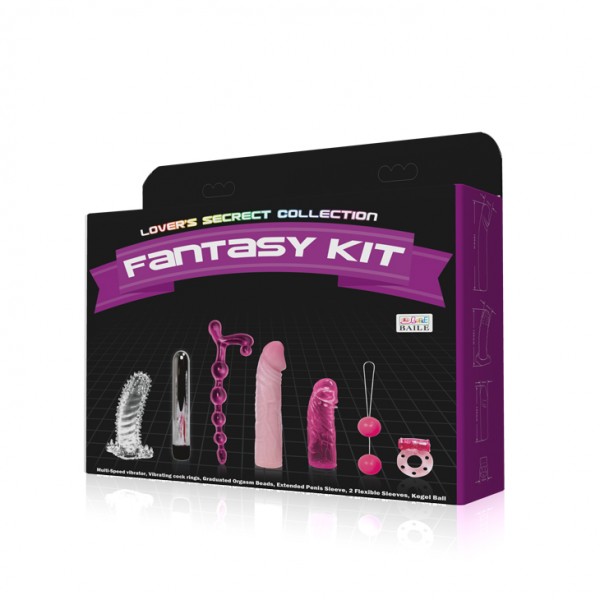 Fantasy Kıt Penis Kılıfı Vibratör Ve Boğumlu Anal Plug