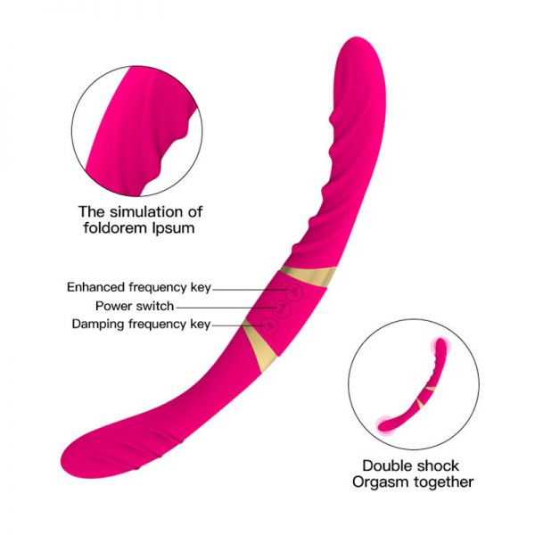 Mina Çift Taraflı Anal ve Vajina12 Mod  Mor Vibratör