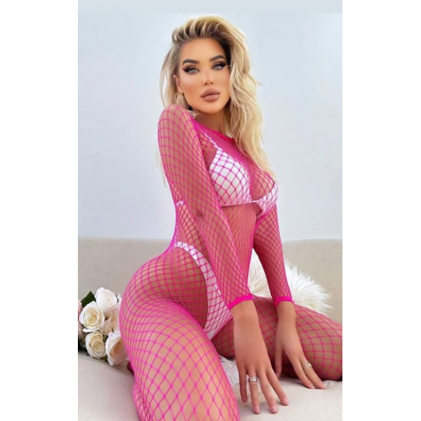 Serenk Sexshop Pembe Geniş File Vücut Çorabı 