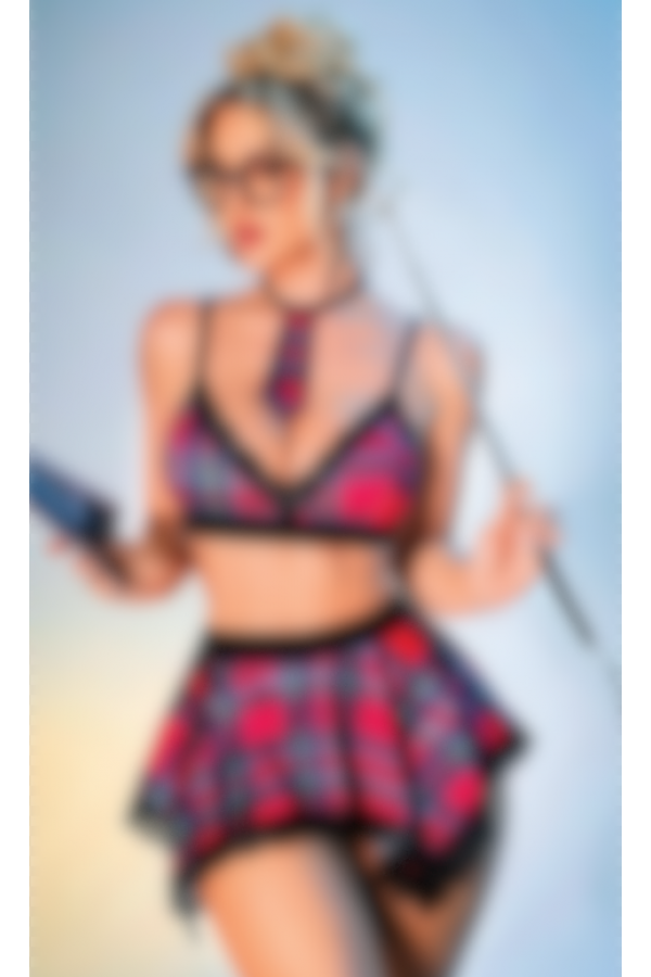 Serenk Sexshop Kırmızı  Liseli Kız Kostümü