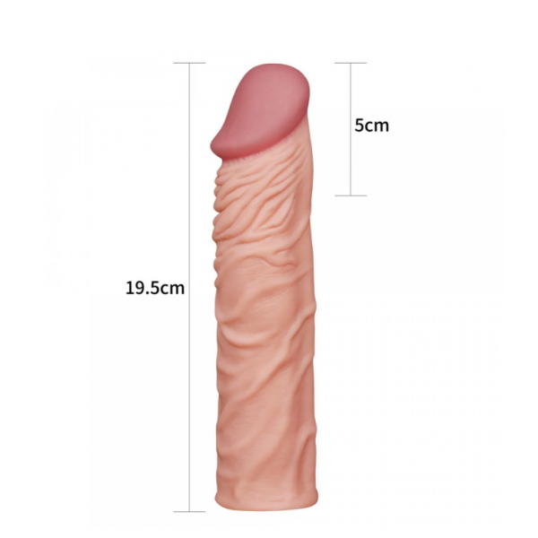 Tender Realistik Dokulu 5cm Uzatmalı Penis Kılıfı