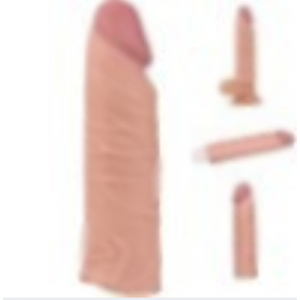 Realistik Et Dokuda 2.5 Cm Uzatmalı Penis Kılıfı