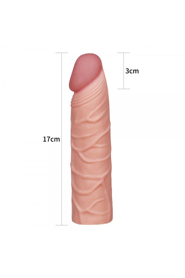Realistik Et Dokuda 2.5 Cm Uzatmalı Penis Kılıfı