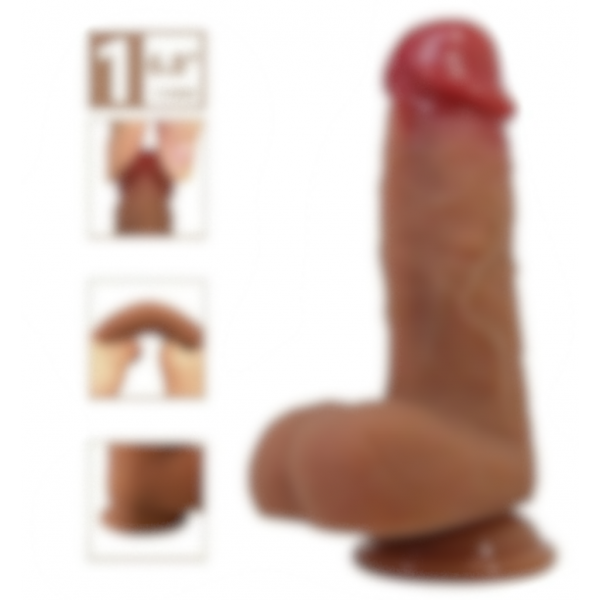 Serenk Sexshop Realistik Vantuzlu Dildo Penis 17,3 cm