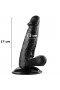 Serenk Sexshop  Siyah Realistik Vantuzlu Zenci Dildo Penis 17 cm