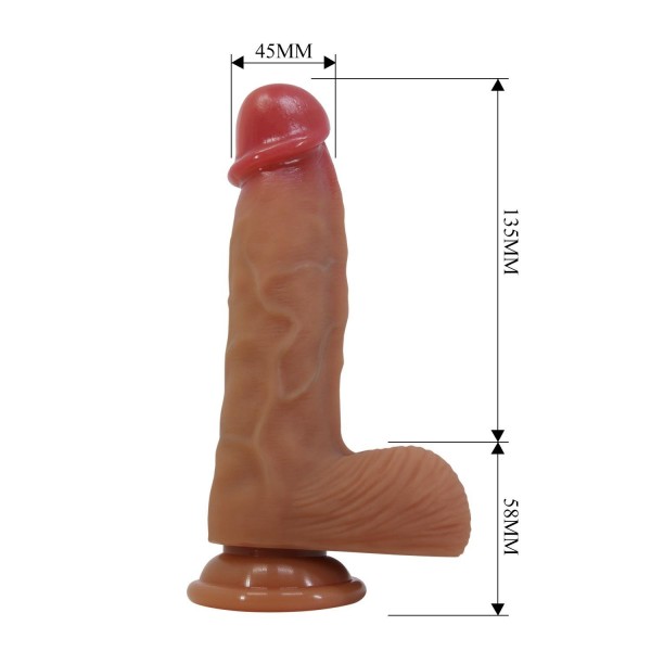 Serenk Sexshop Realistik Vantuzlu Dildo Penis 17,3 cm