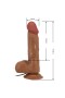Serenk Sexshop Çift Katmanlı Gerçekçi Titreşimli Dildo Vibratör Penis 21,8 cm
