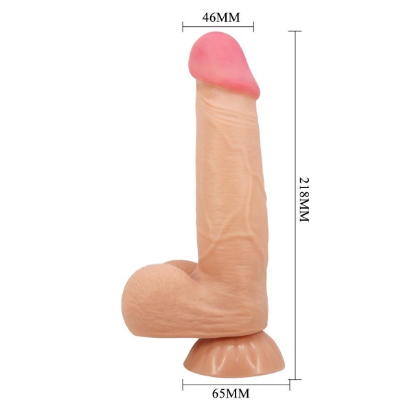 Serenk Sexshop Kıkırdak Yapılı Çift Katmanlı Gerçekçi Dildo Penis 21,8 cm  