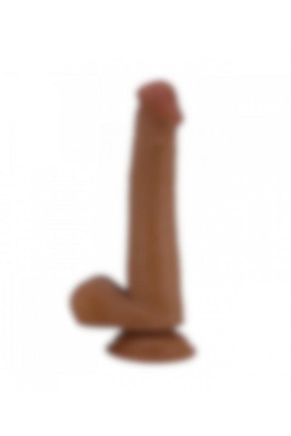 Serenk Sexshop Yeni Nesil Çift Katmanlı Realistik Vantuzlu Dildo Penis 22 cm