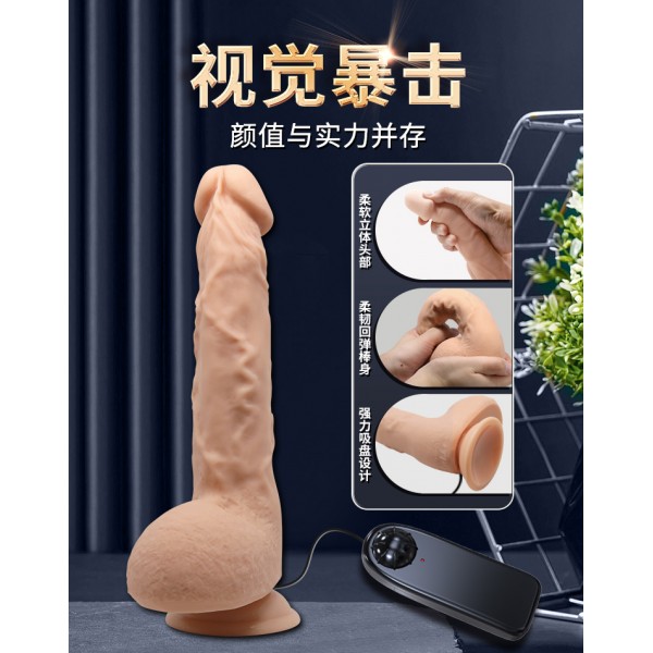 Süper Realistik Penis Damarlı Titreşiml Vantuzlu