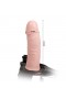 İçi Boş Titreşimli Et Teninde Damarlı Kullanılabilen 16,6 Cm Belden Bağlamalı Penis