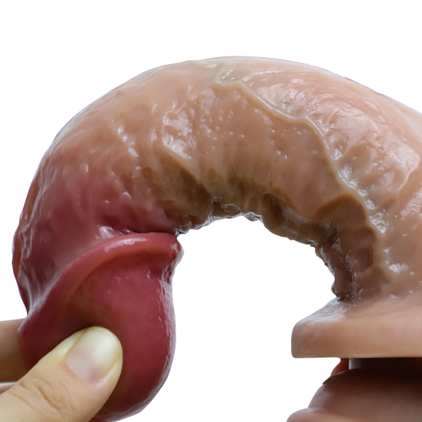 Gerçek Ten Dokusunda Realistik Penis 20 Cm Çift Katmanlı 