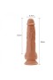 21 Cm Yumuşak Dokulu Titreşimli Oynar Başlı Ve Gidip Gelmeli Dildo