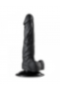 Serenk sexshop Siyah Realistik Vantuzlu Zenci Dildo Penis 19,5 cm 