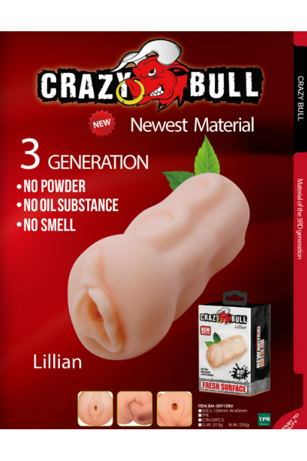 3 Boyutlu Suni Vajina Damarlı Titreşimli Mastürbatör 