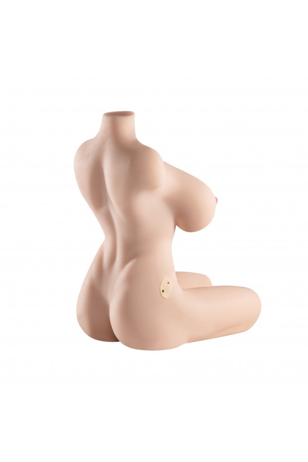 Gerçekçi Full Silikon Anal ve Vajinal Sesli Titreşimli Şarjlı Yarım Vücut Mastürbatör