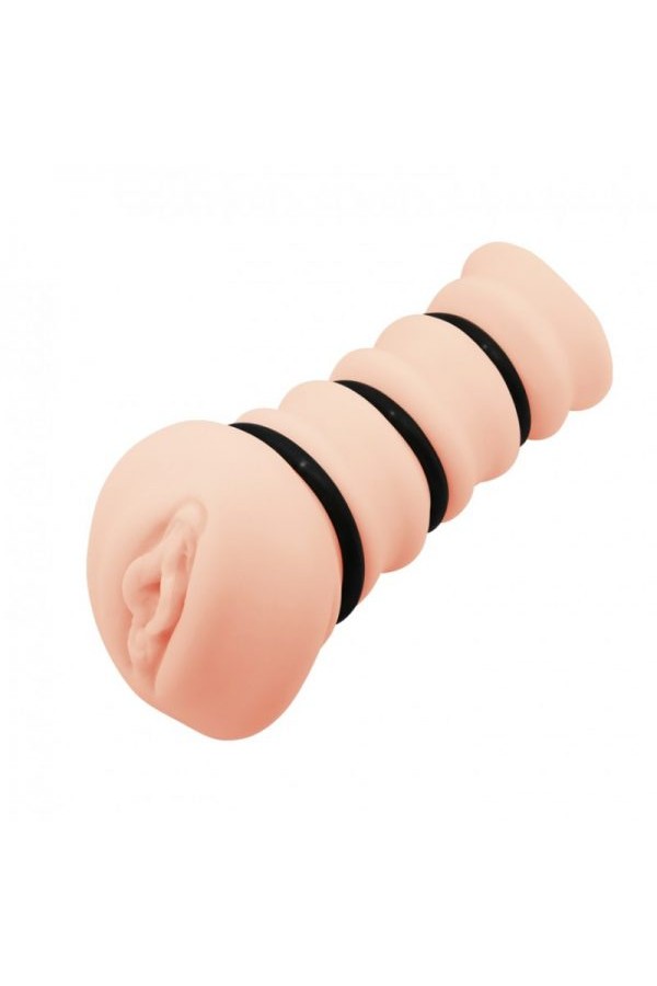 3 Yüzüklü 3D Cep Stroker Titreşimli Damarlı Mastürbatör