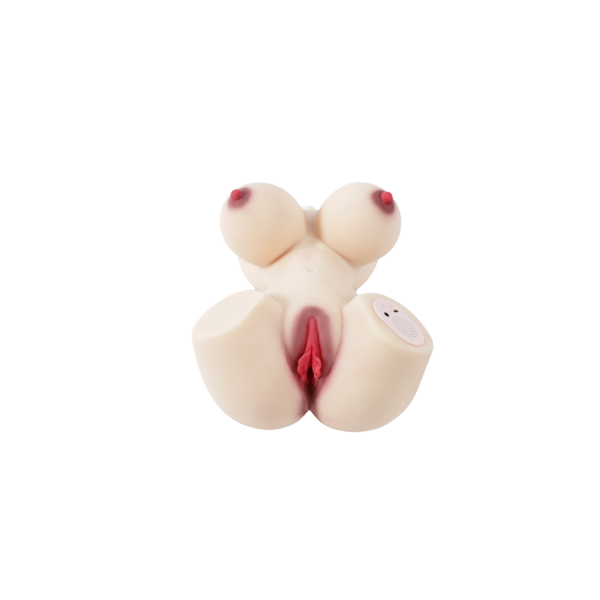 Büyük Göğüslü Gerçek Yarım Vucut Anal ve Vajinal  Damarlı Mastürbatör Usb Şarj-Sesli Titresimli