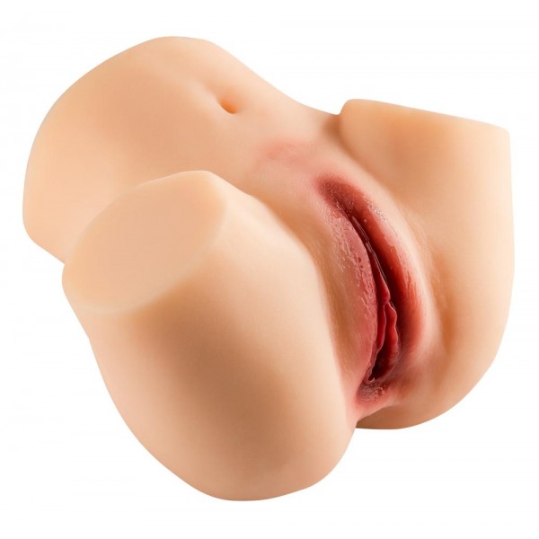 Gerçek Anal ve Vajinal Girişli Kalça Mastürbatör Şarjlı Sesli Titreşimli