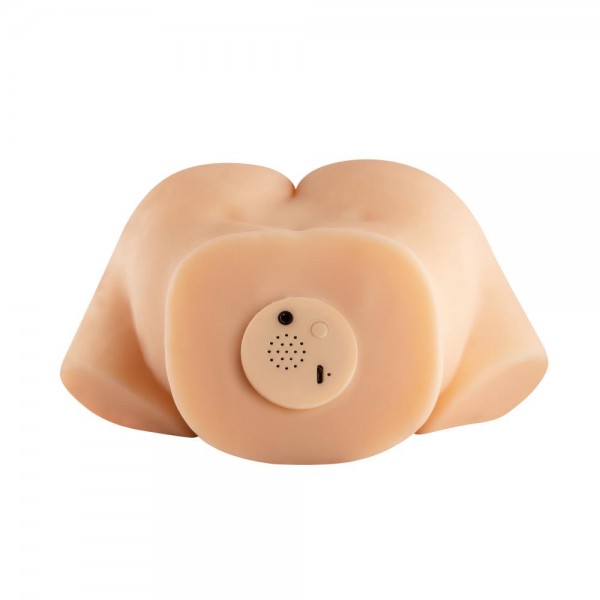 Gerçek Anal ve Vajinal Girişli Kalça Mastürbatör Şarjlı Sesli Titreşimli