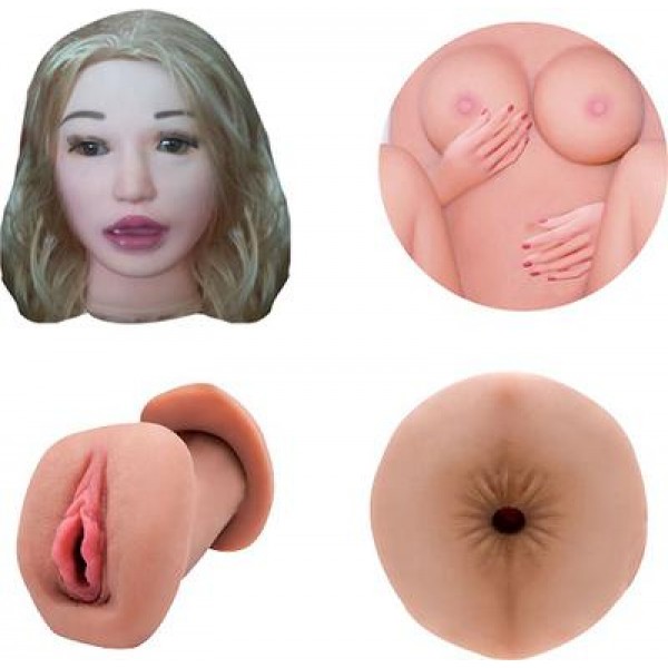 Sarı Saçlı 3 İşlevli Ses Özellikli ve Titreşimli Şişme Bebek