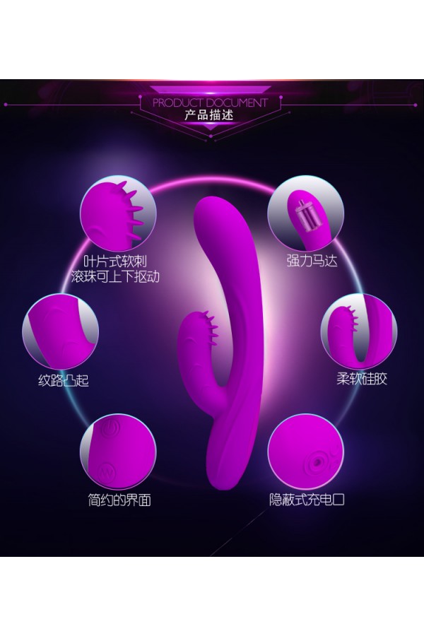 Pretty Love Harry Tickling Parmak Sensörlü Rabbitli Vibratör