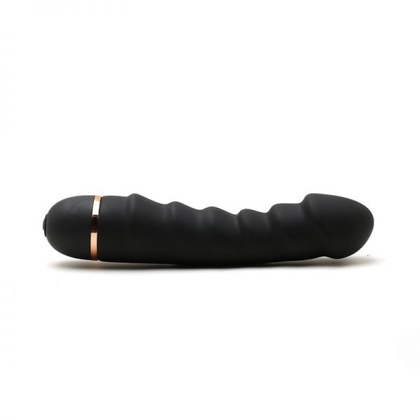 Dalgalı G Noktası Siyah Vibratörü - Pilli