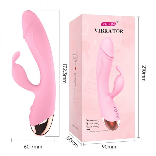 Özel Isıtma Fonksiyonu Silikon Tavşan Vibratör