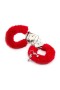  Fetiş Fantezi Kırmızı Peluşlu Metal Kelepçe