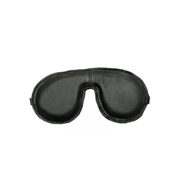 Deri Kapalı Siyah Göz Maskesi