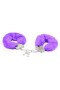 Fetiş Fantezi Mor Peluşlu Metal Kelepçe