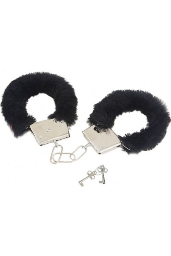 Fetiş Fantezi Siyah Peluşlu Metal Kelepçe