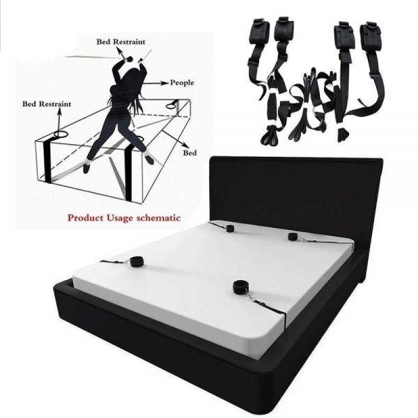 Siyah Her Yatağa Ayarlanabilir Yatak Kelepçesi