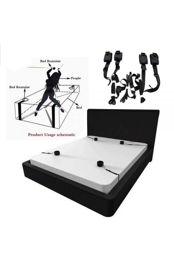 Siyah Her Yatağa Ayarlanabilir Yatak Kelepçesi